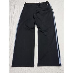 Y2K Adidas Climalite Track Pants 3 Stripes Women Size XL Navy Blue No Pockets